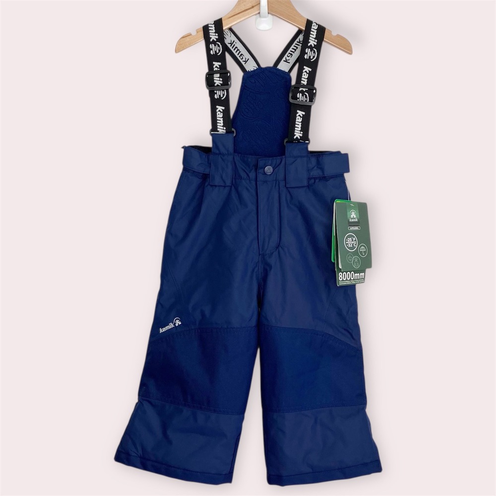 NWT Kamik‎ Harper Bib Snow Pants Kids Navy Blue Size 2T